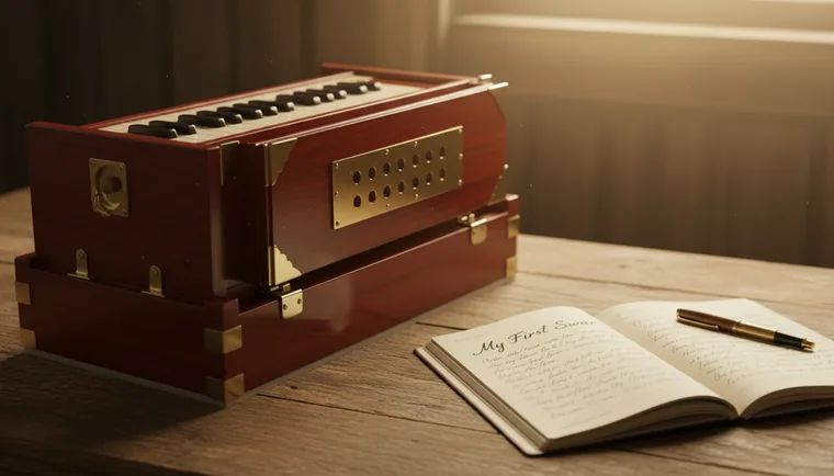 Beginner harmonium practice